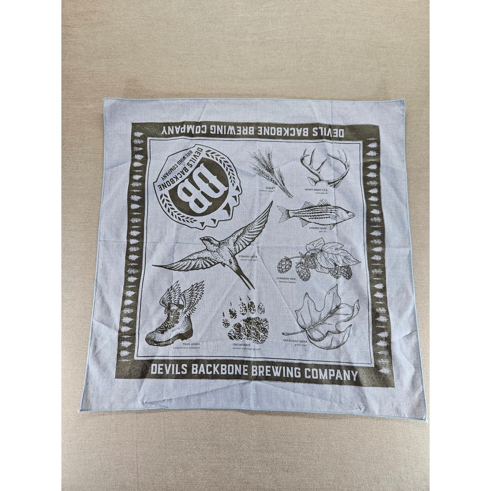 Devils Backbone Brewing Company Bandana Light Blue Graphic Beer Merch Square